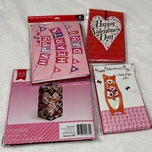 Valentine's Day Card Sets - Red and Pink and 3 treat boxes